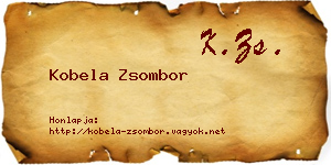 Kobela Zsombor névjegykártya